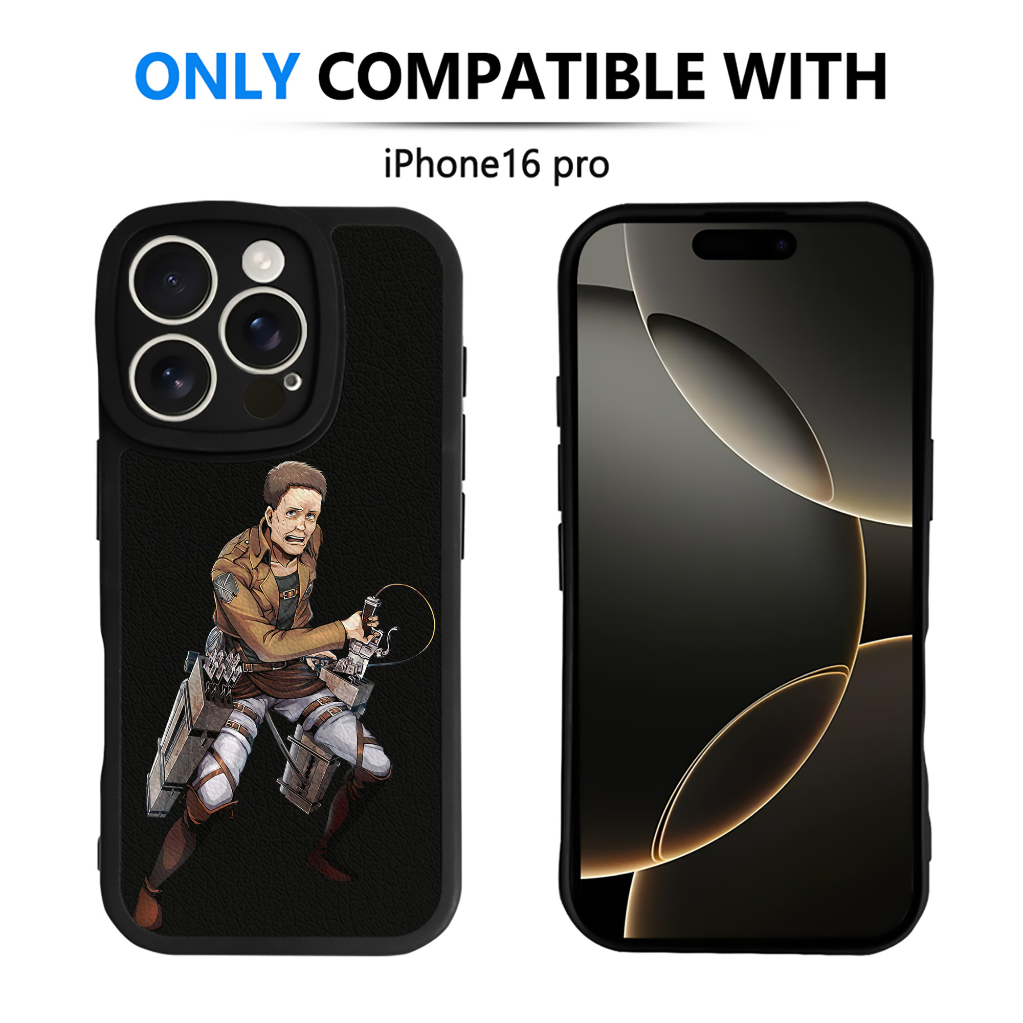 （画像用） 進撃の巨人 Attack on Titan 【iPhone 16シリーズ対応】シリコンスマホケース（レザー調） 材質：シリコン